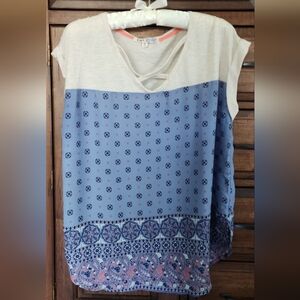 Jolt Mixed Media Top